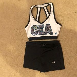 CEA practice wear. Both Bra and Spanx